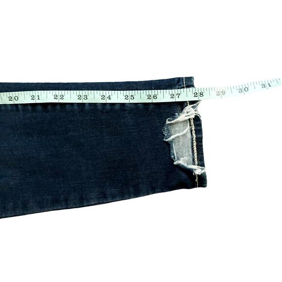 SO Dark Wash Distressed High Rise Curvy Jegging Womens Juniors Size 7/28 - Picture 7 of 8